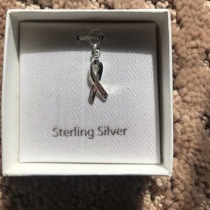 sterling silver breast cancer awareness charm